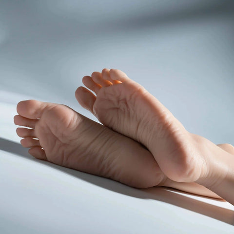 V24 - Cheap Silicone Fleshlight Foot with Toe Detail and Soft Insert Tunnel